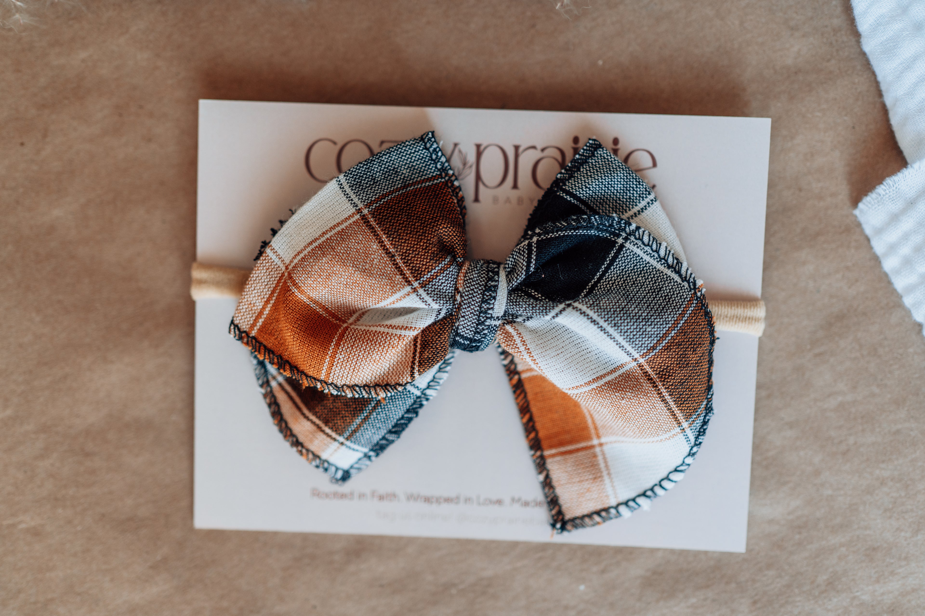 Harvest Plaid Bow - Cozy Prairie Baby Boutique
